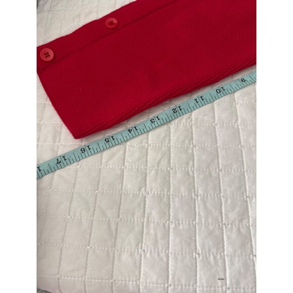 Elena Wang Red Button-Side Turtleneck Sweater S - Picture 11 of 12